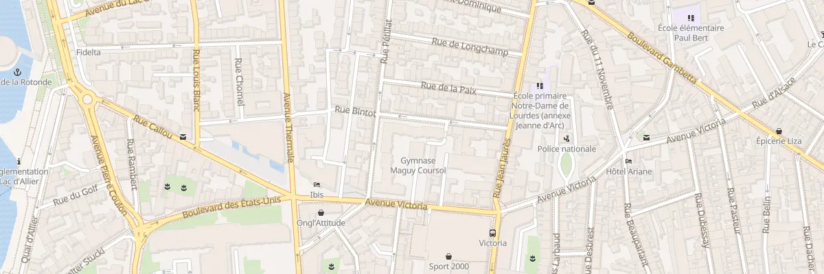 Plan du 12 Rue Pétillat à Vichy