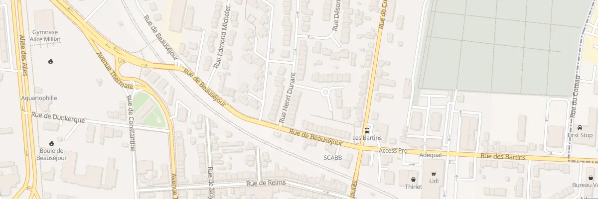 Plan du 10 Rue Henri Dunant à Vichy