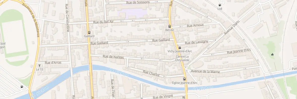 Plan du 74 Rue Gaillard à Vichy