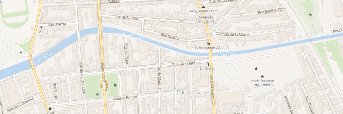 Plan du 61 Rue de Vingré à Vichy