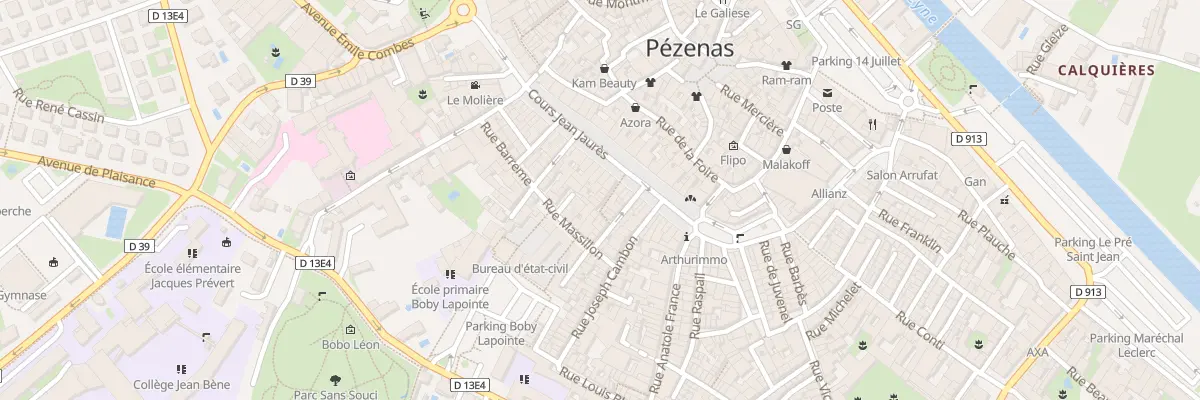 Plan du 8 Rue du Marteau à Pézenas
