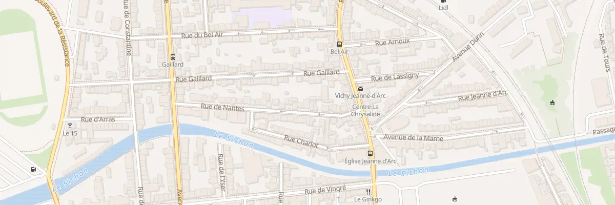 Plan du 45 Rue de Nantes à Vichy