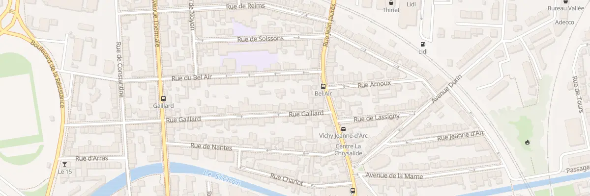 Plan du 75 Rue Gaillard à Vichy