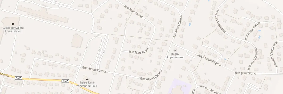 Plan du 20 Rue Jean Faurel à Joigny