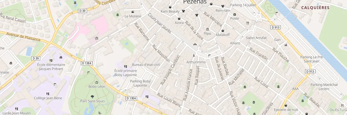 Plan du 10 Rue Joseph Cambon à Pézenas