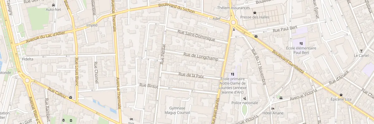 Plan du 12 Rue de Longchamp à Vichy