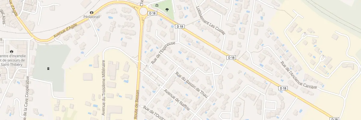 Plan du 12 Rue du Bassin de Thau à Saint-Thibéry