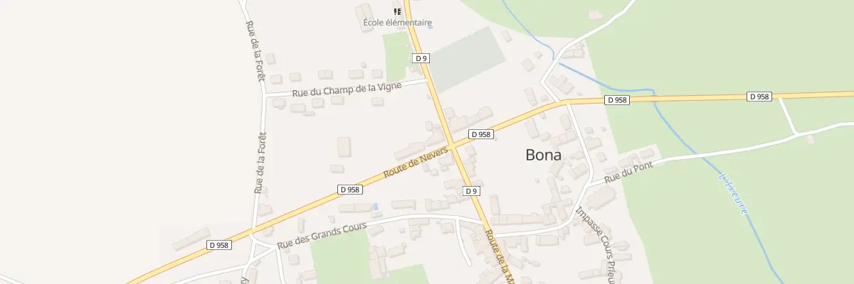 Plan du 11 Rte de Nevers à Bona