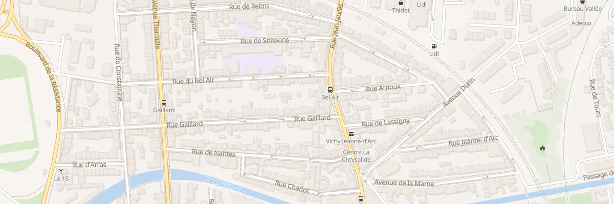 Plan du 77 Rue Gaillard à Vichy