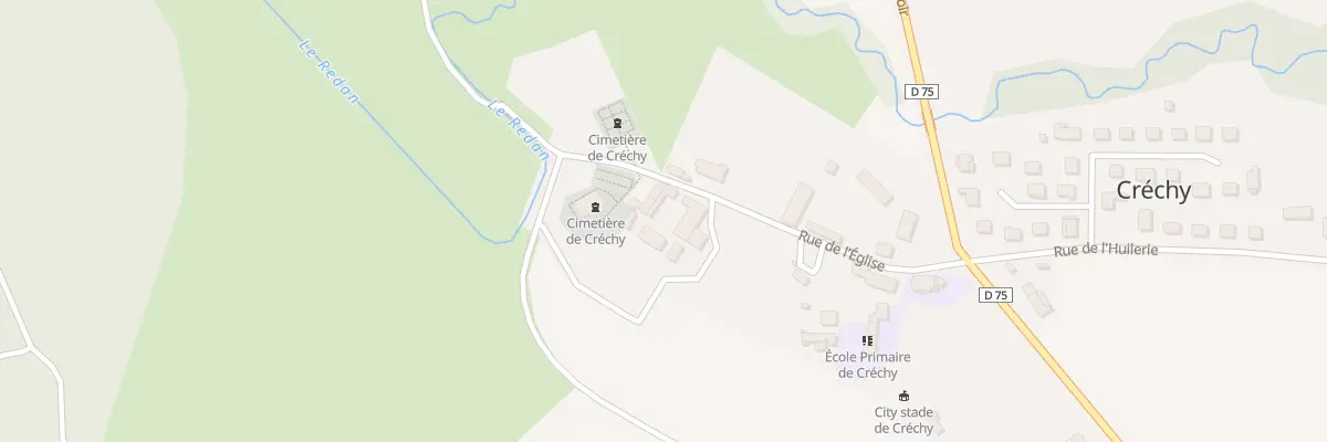 Plan du 25 Rue de l’Eglise à Créchy