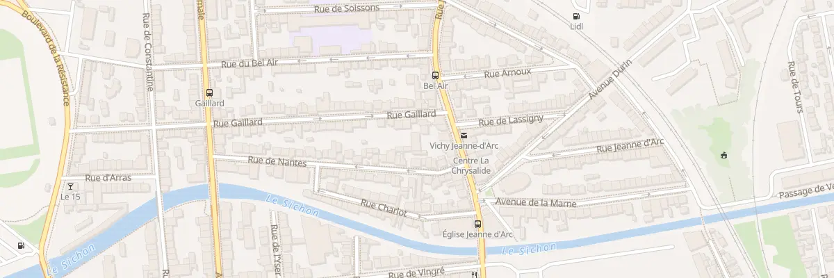 Plan du 84 Rue Gaillard à Vichy