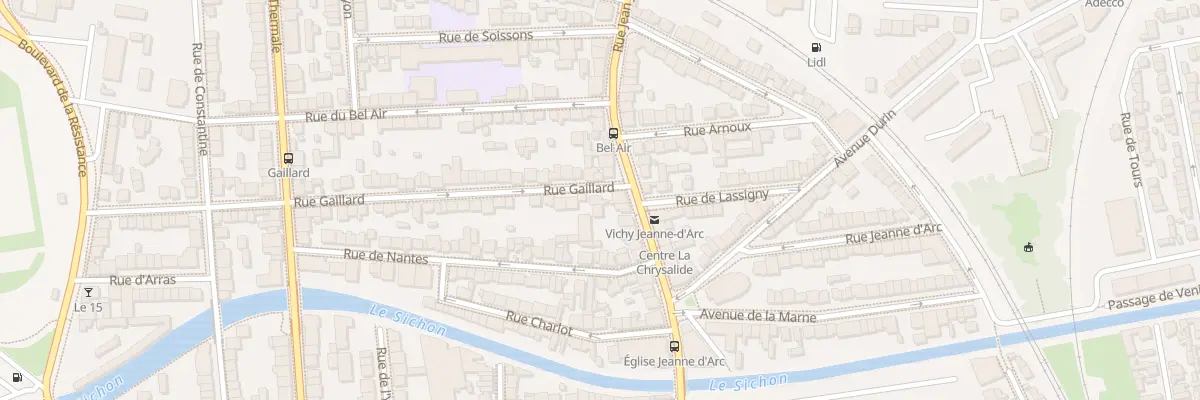Plan du 86 Rue Gaillard à Vichy