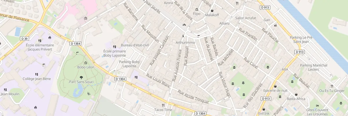 Plan du 16 Rue Anatole France à Pézenas