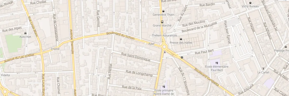 Plan du 52 Bd du Sichon à Vichy