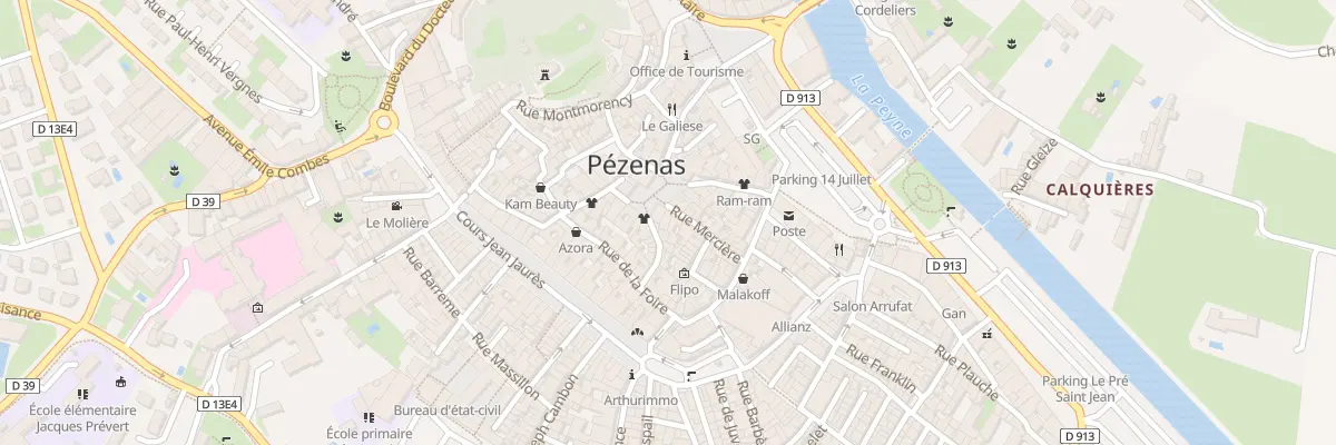 Plan du 15 Rue Mercière à Pézenas
