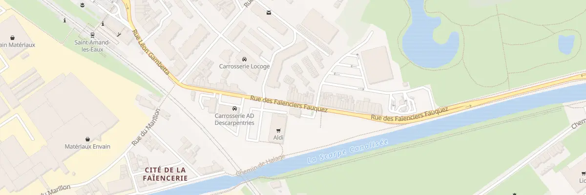 Plan du 25 Rue Faienciers Fauquez à Saint-Amand-les-Eaux