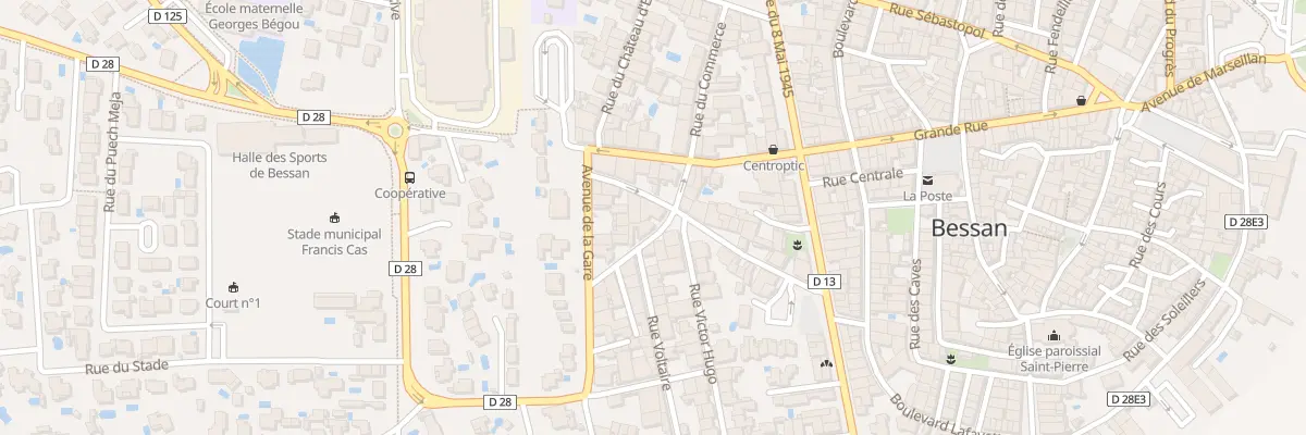 Plan du 2 Rue Jean Jacques Rousseau à Bessan
