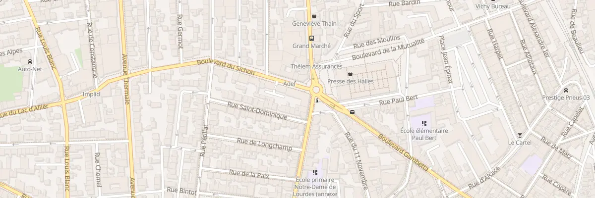 Plan du 54 Bd du Sichon à Vichy