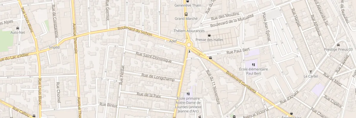 Plan du 31 Rue Saint Dominique à Vichy