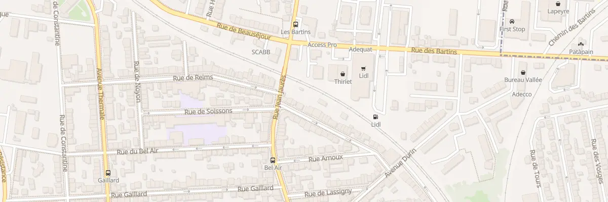 Plan du 7 Rue Paul Devaux à Vichy