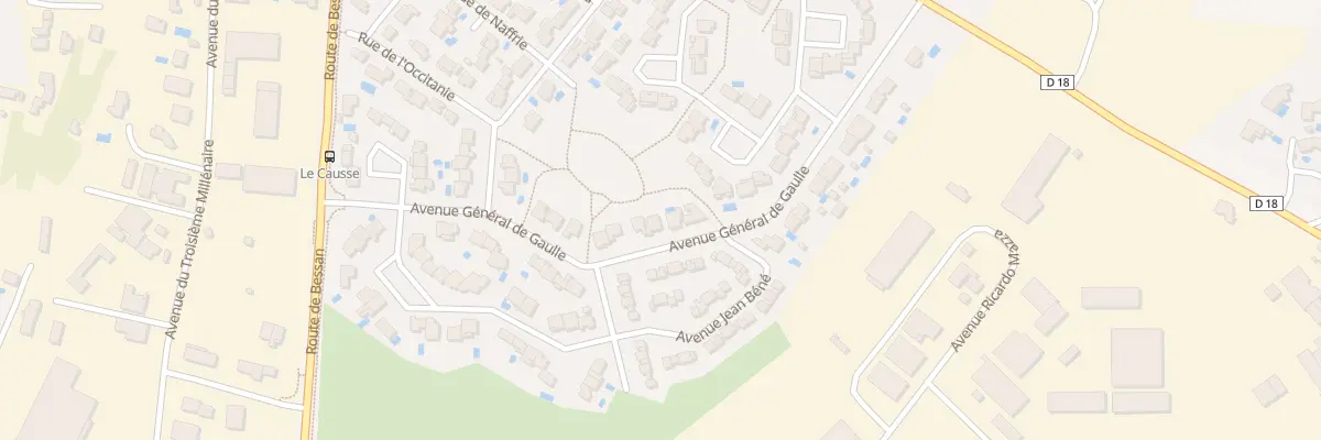 Plan du 13B Av General de Gaulle à Saint-Thibéry