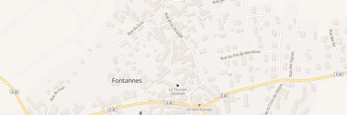 Plan du 9002 Rue du Onze Novembre à Fontannes