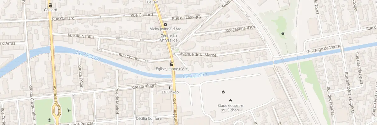 Plan du 8 Av de la Marne à Vichy