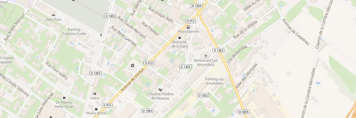 Plan du 12 Av de la Gare du Midi à Pézenas