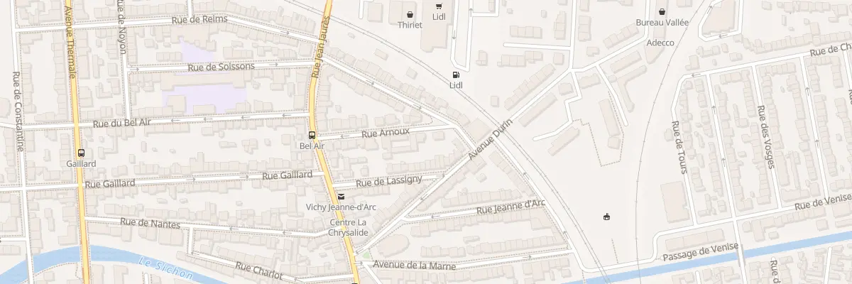 Plan du 20 Rue Arnoux à Vichy