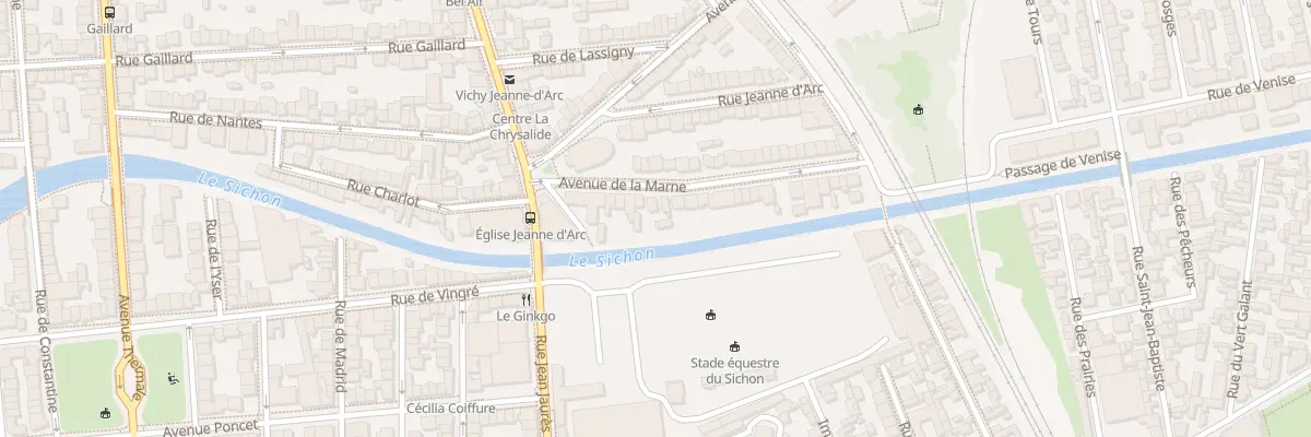 Plan du 18 Av de la Marne à Vichy