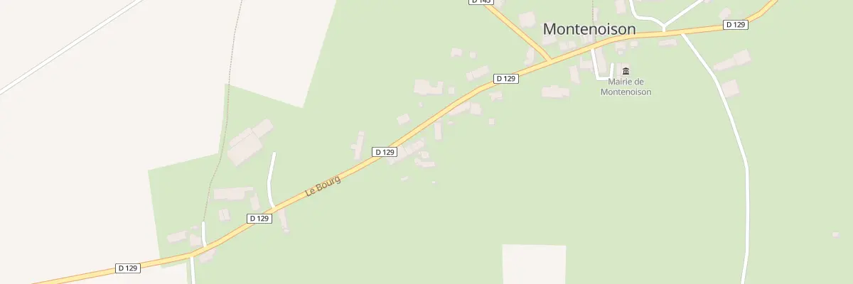 Plan du Bourg à Montenoison