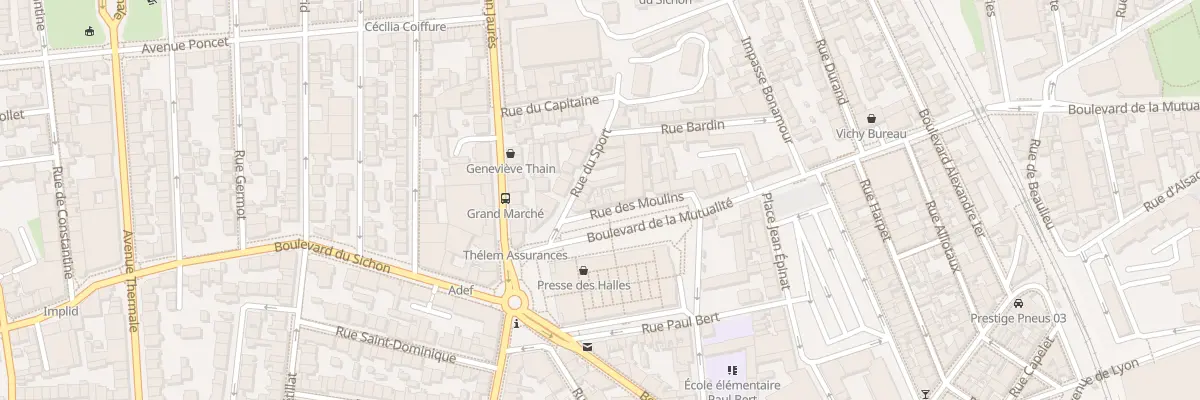 Plan du 7 Rue des Moulins à Vichy