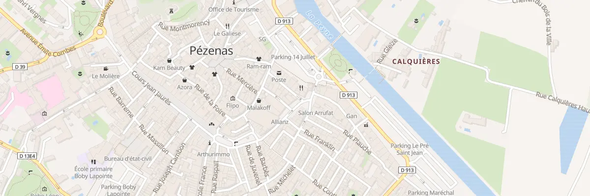 Plan du 16 Rue Aristide Rouziere à Pézenas