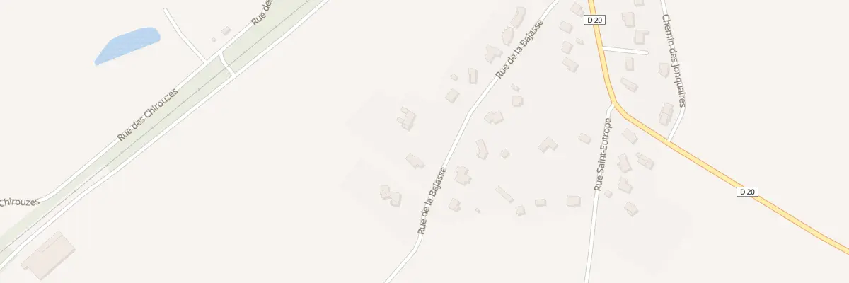 Plan du 9001 Rue de la Bajasse à Fontannes