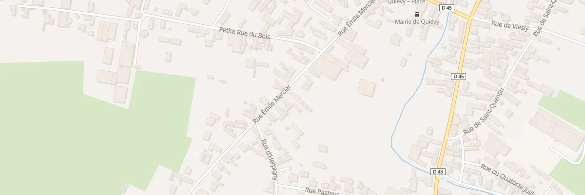 Plan du 15 Rue Emile Mercier à Quiévy