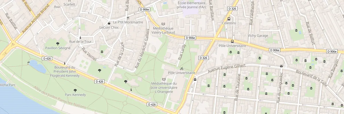 Plan du 9 Rue Lardy à Vichy
