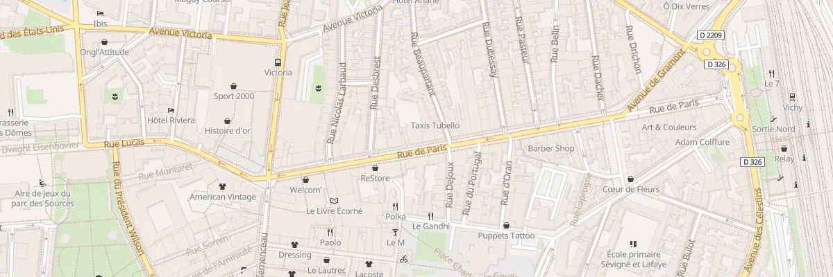Plan du 25 Rue de Paris à Vichy