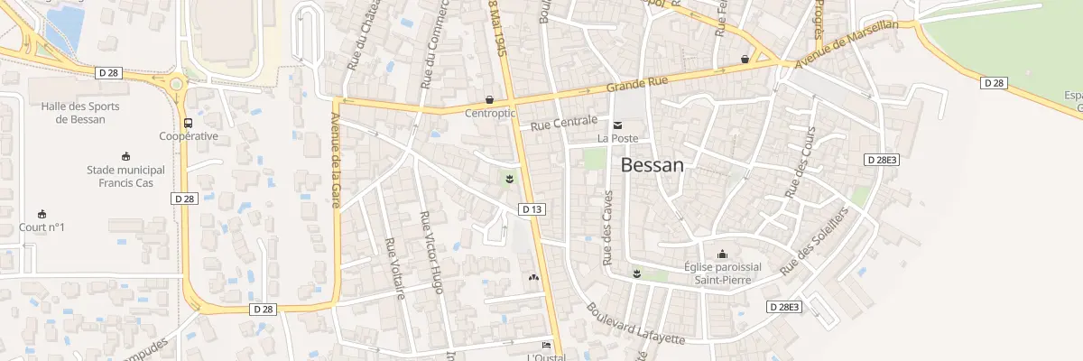 Plan du 15 Av de la Victoire à Bessan