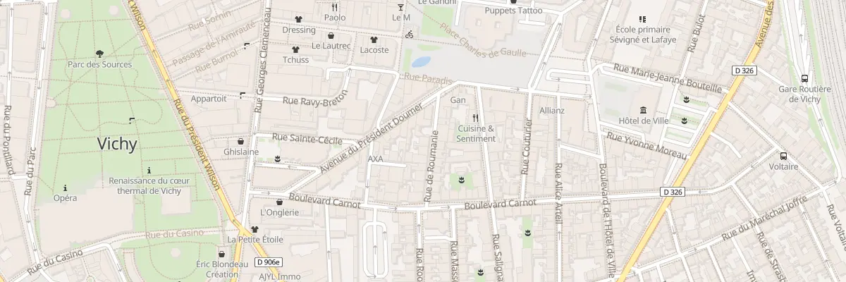 Plan du 13 Rue de Roumanie à Vichy