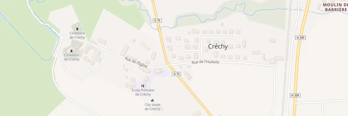 Plan du 7 Rue des Peupliers à Créchy