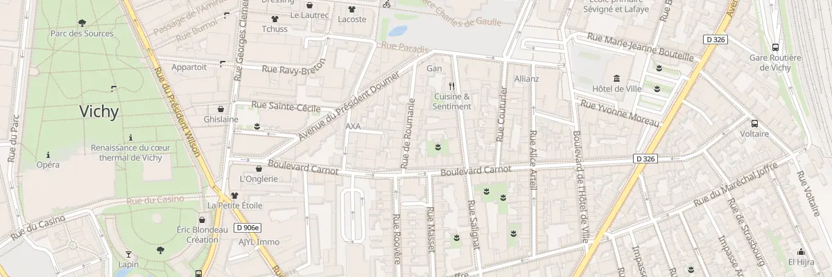 Plan du 8 Rue de Roumanie à Vichy