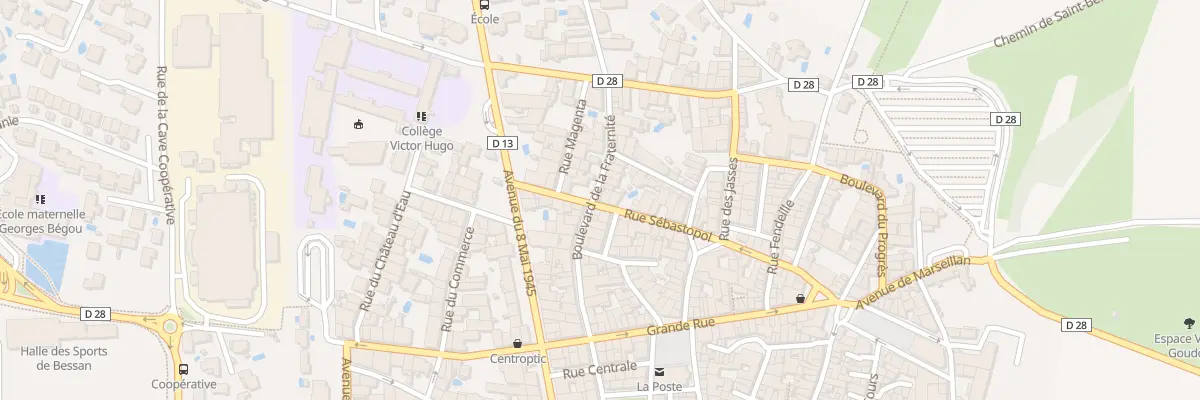 Plan du 28 Rue Sebastopol à Bessan