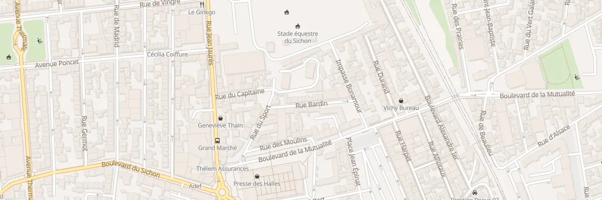 Plan du 11 Rue Bardin à Vichy