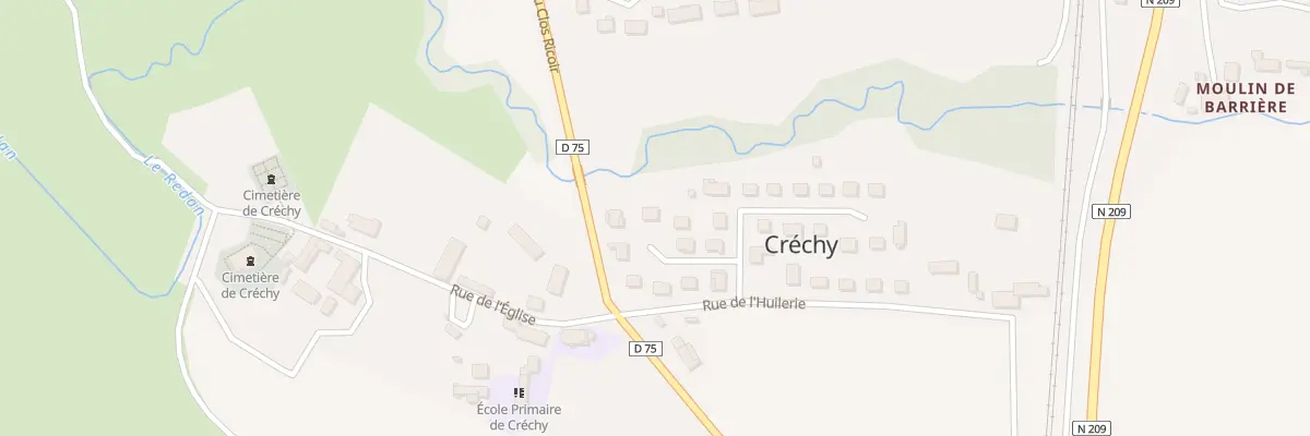 Plan du 10 Rue des Peupliers à Créchy