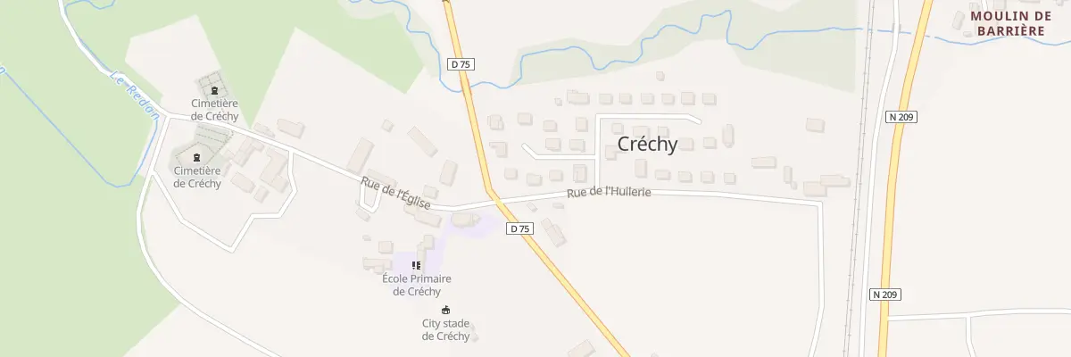 Plan du 5 Rue des Peupliers à Créchy
