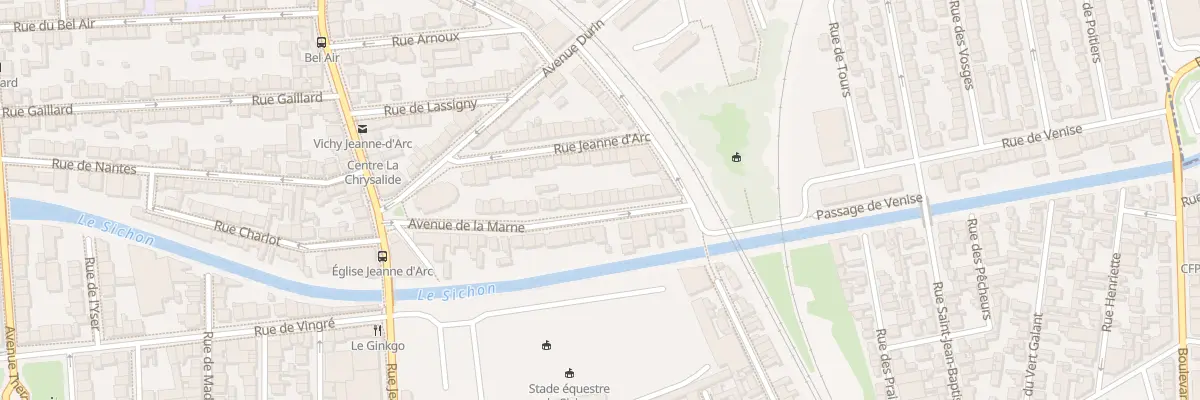 Plan du 23 Av de la Marne à Vichy