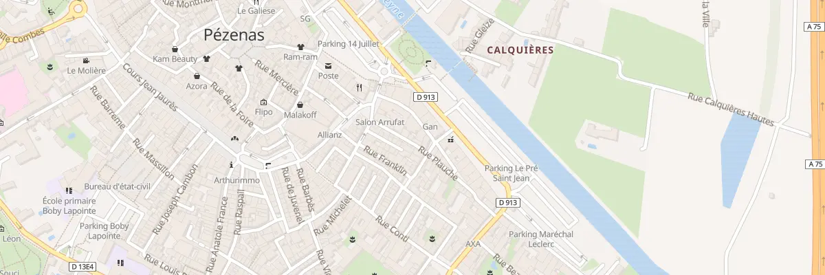 Plan du 9 Rue Plauche à Pézenas