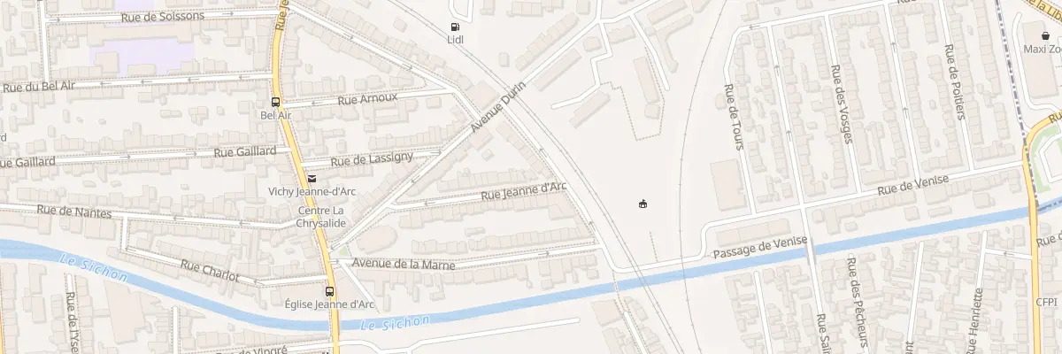 Plan du 27 Rue Jeanne d’Arc à Vichy