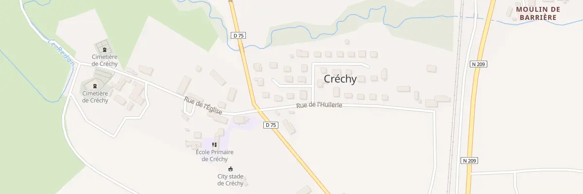 Plan du 3 Rue des Peupliers à Créchy