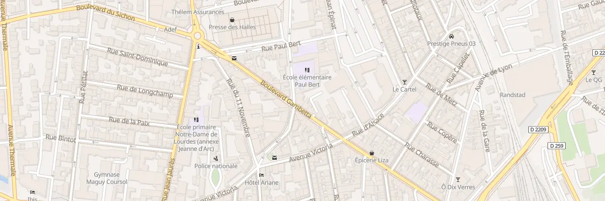 Plan du 21 Bd Gambetta à Vichy